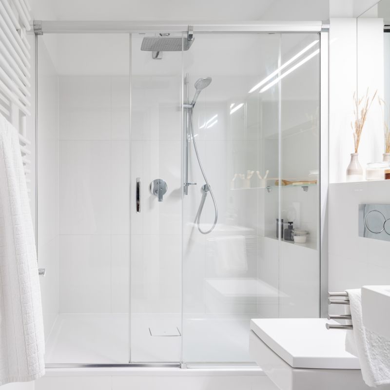 Stylish Shower with Frameless Glass